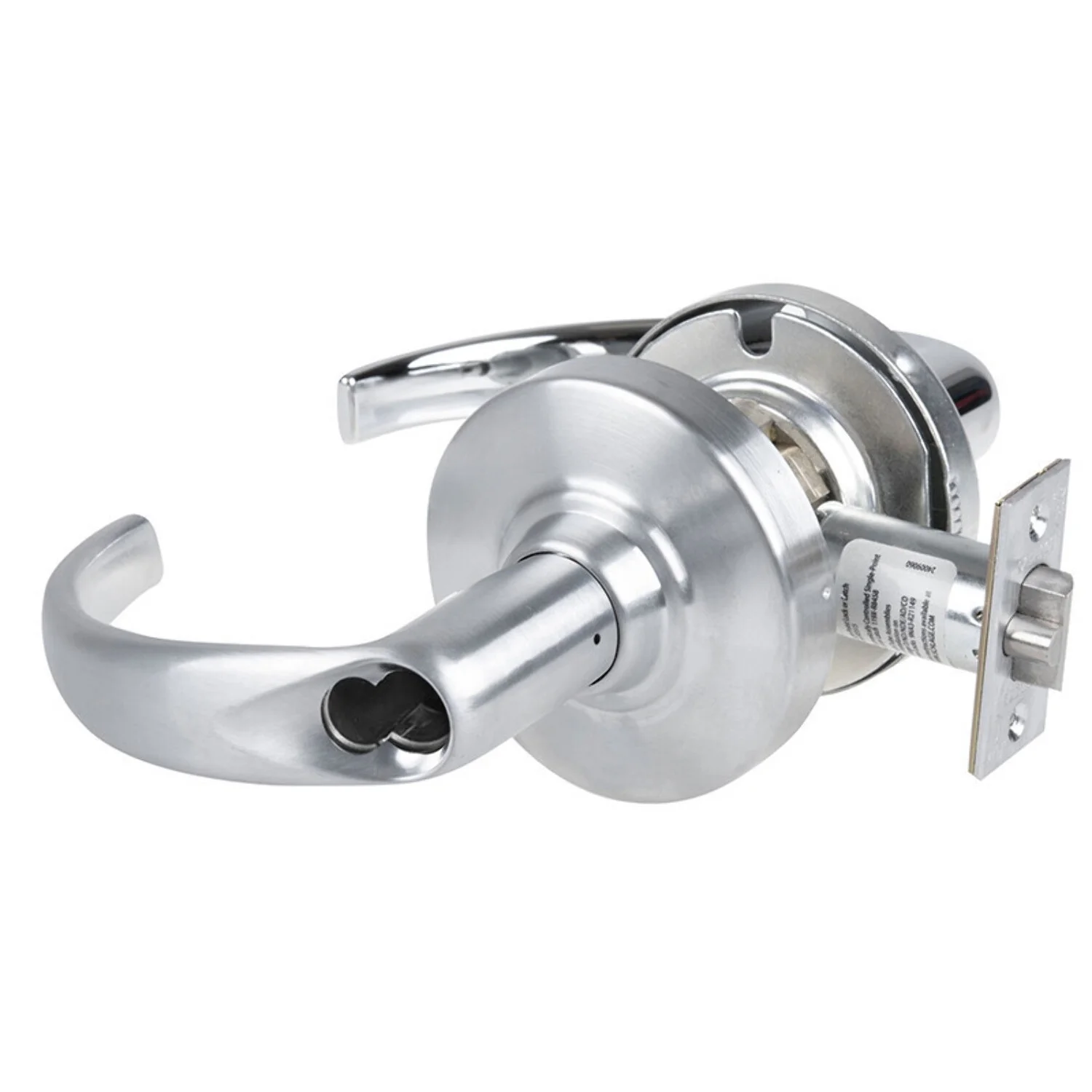 Schlage ND92JD SPA 626 Grade 1 Entrance Lock Sparta Lever Schlage FSIC Prep Less Core Satin Chrome Finish Non-Handed