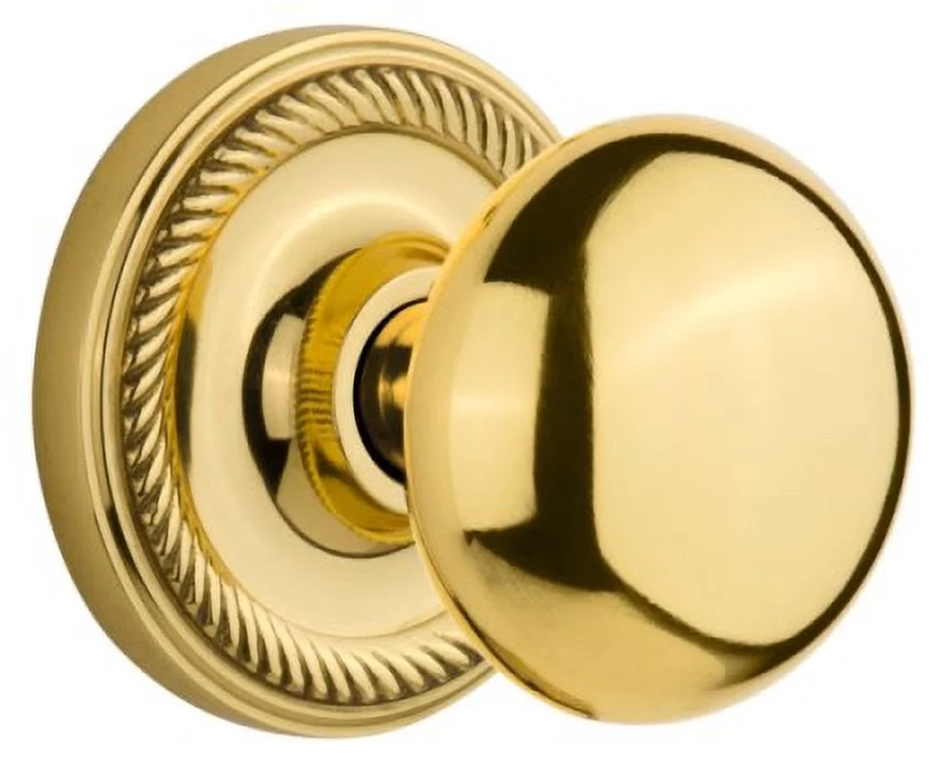 Nostalgic Warehouse Ropnyk_Dp_Nk New York Solid Brass Dummy Door Knob Set - Brass