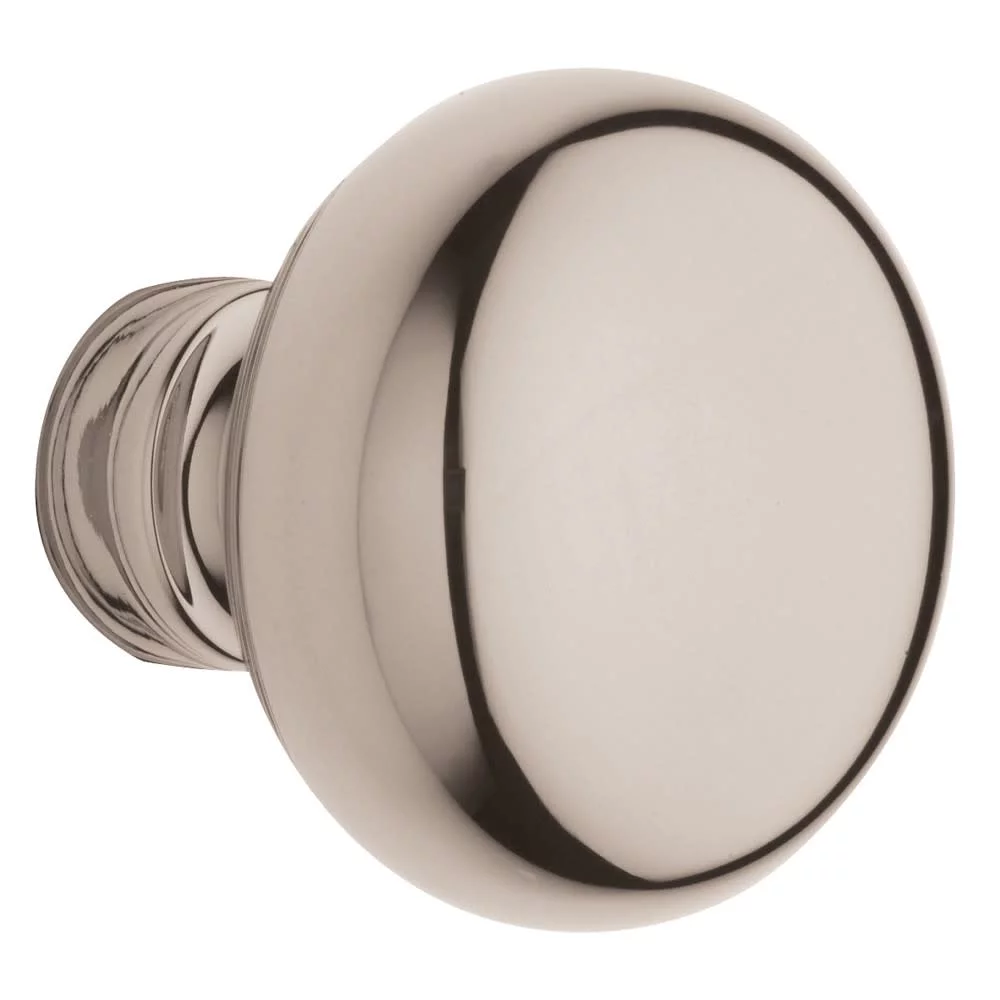 Baldwin 5030055MR Polished Nickel Estate Knobs without Rosettes