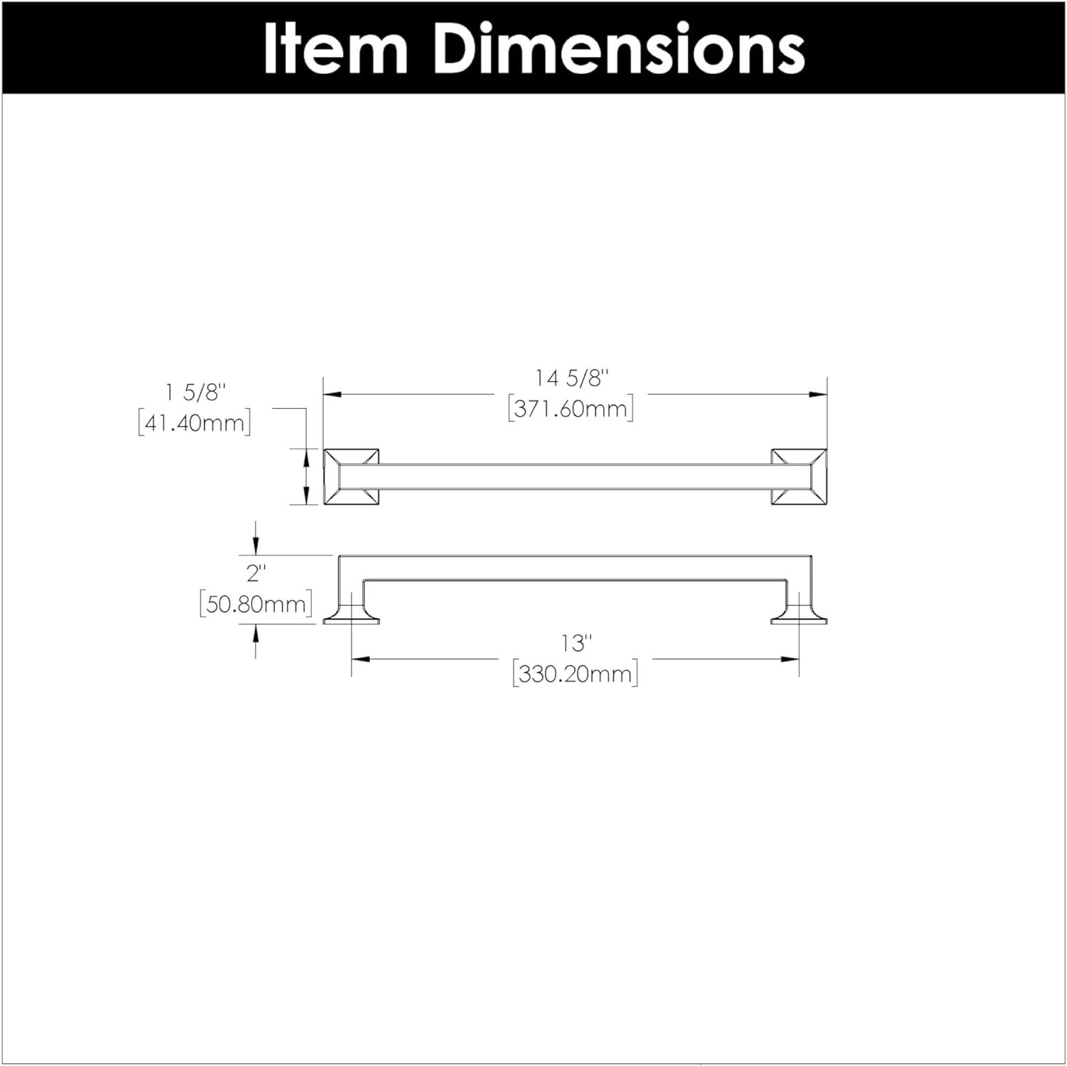 Studio Collection Appliance Pull 13 Inch Center To Center Oil-Rubbed Bronze Highlighted Finish (5 Pack)