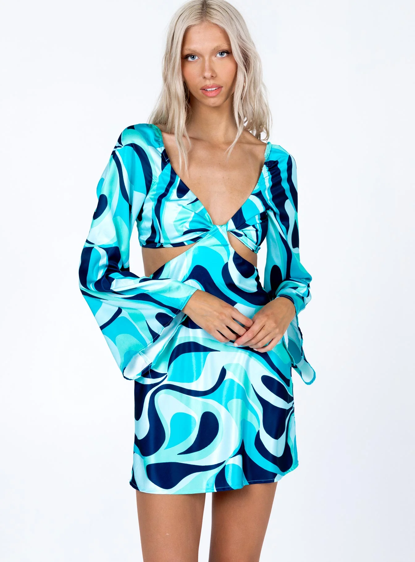 Dominique Mini Dress Blue Multi