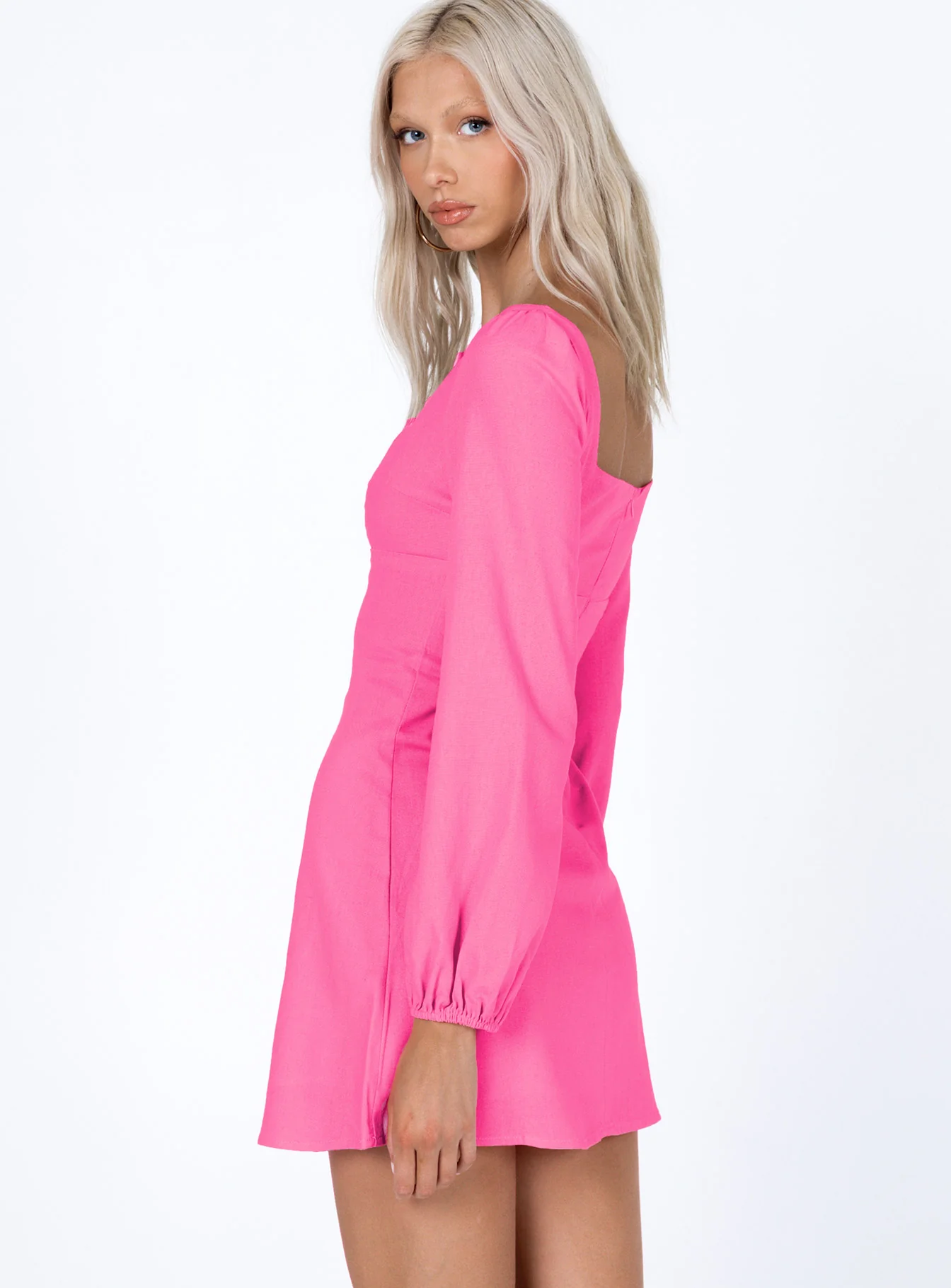 Hastings Long Sleeve Mini Dress Pink