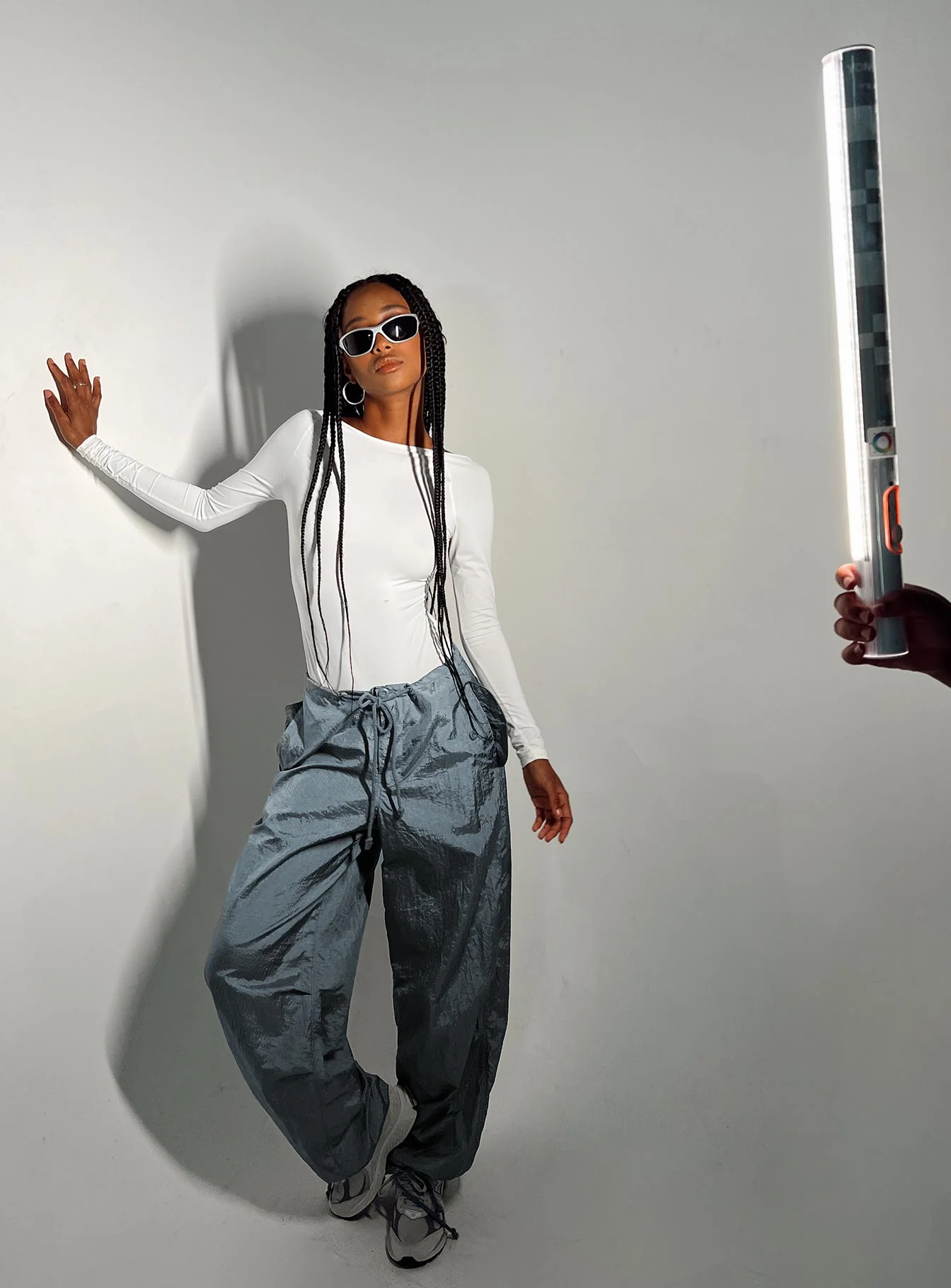 Gatewood Eco Nylon Long Sleeve Bodysuit White