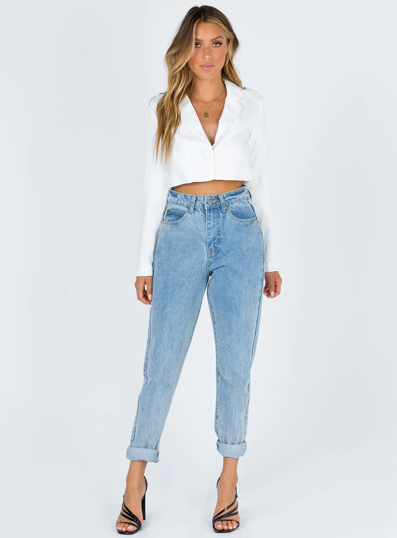 Tyler Jean Mom Jean Mid Wash Denim