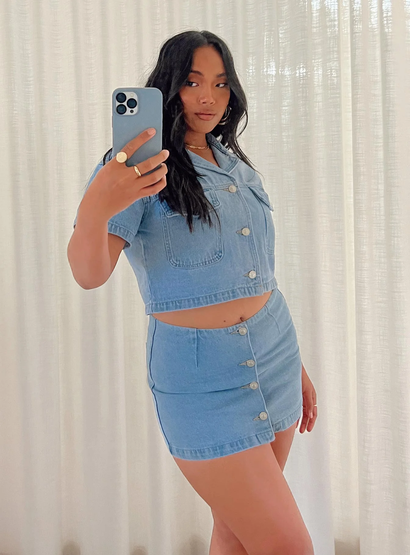 The Justin Mini Skirt Denim