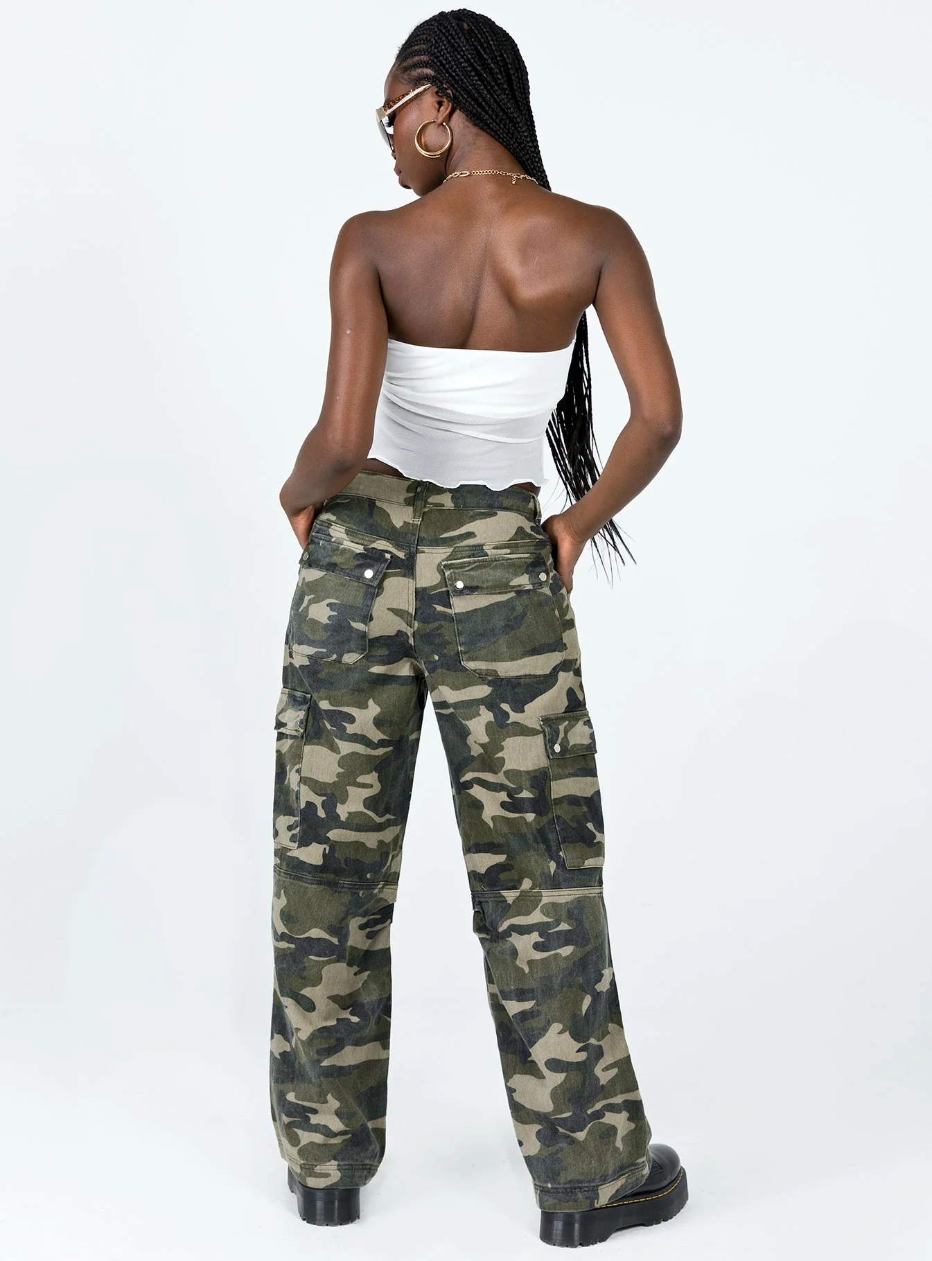 Fallout Mid Rise Cargo Pants Camouflage