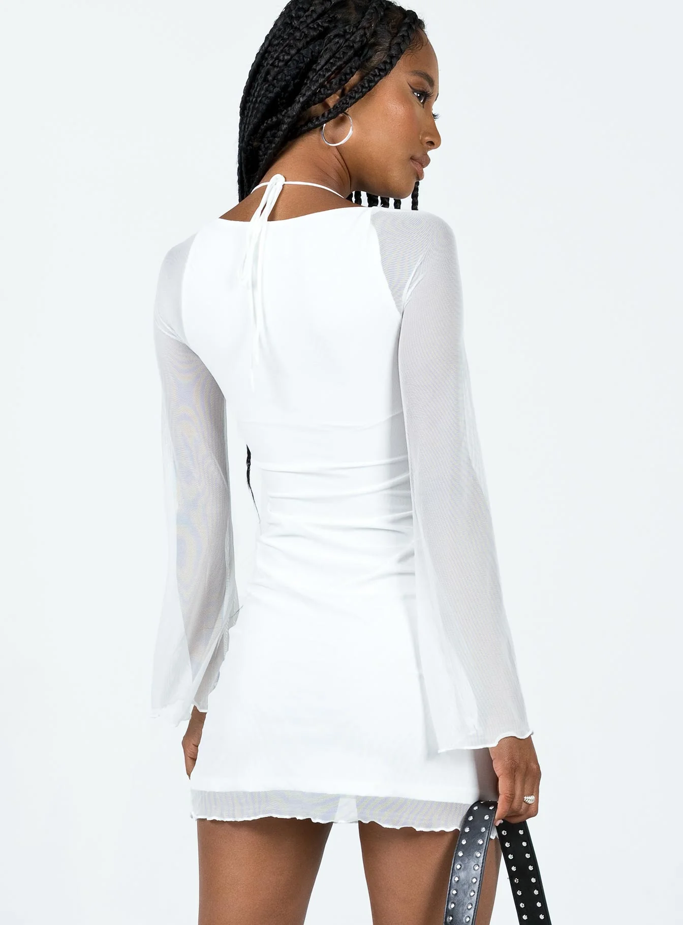 Bilbao Long Sleeve Mini Dress White