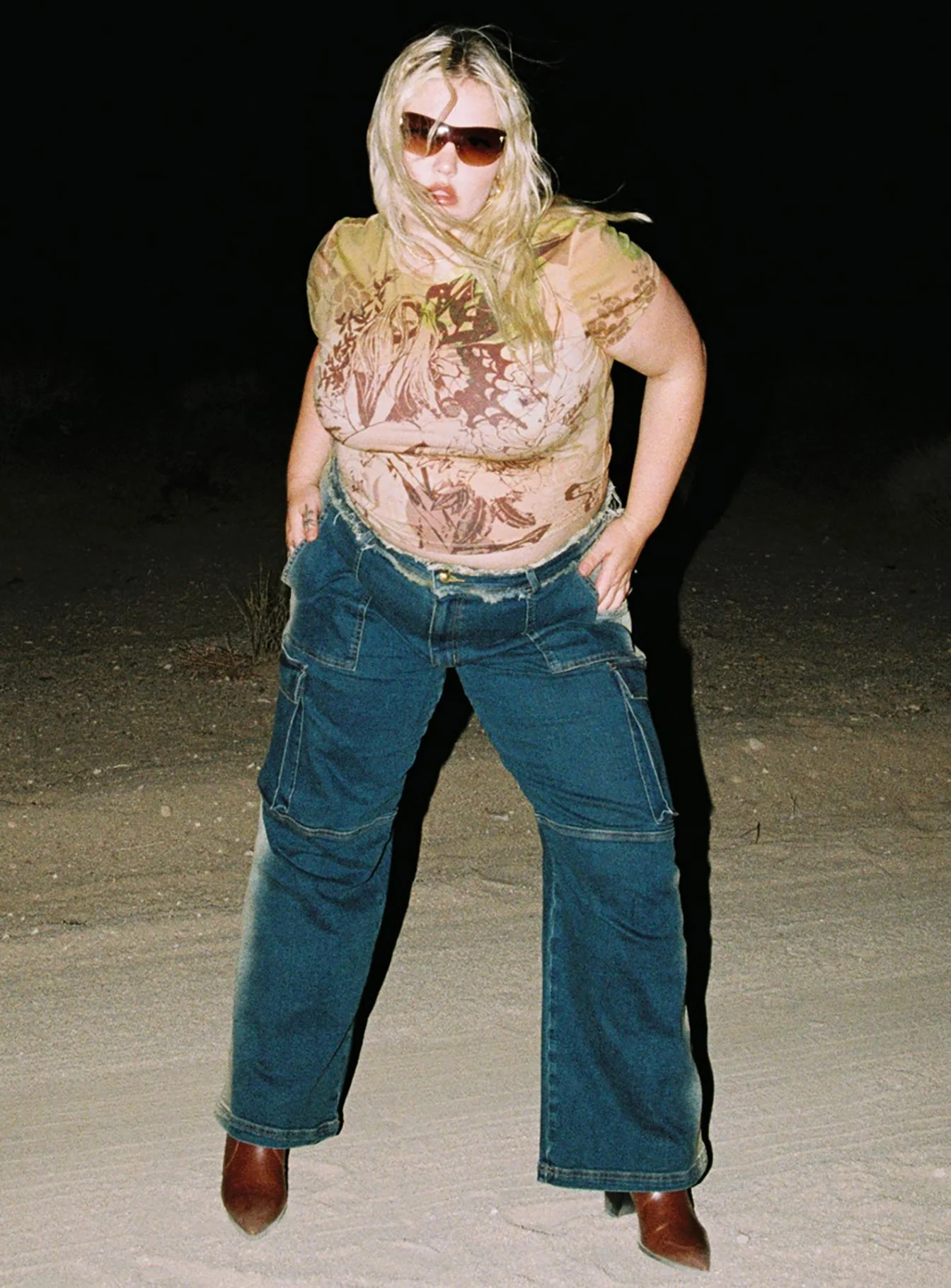 Pre Show Denim Jeans Curve Mid Blue