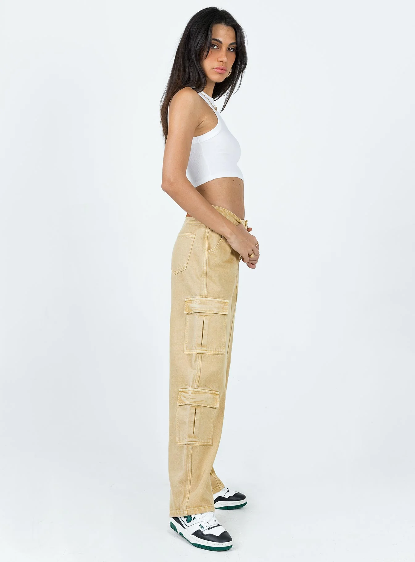 Locksley Cargo Jeans Beige