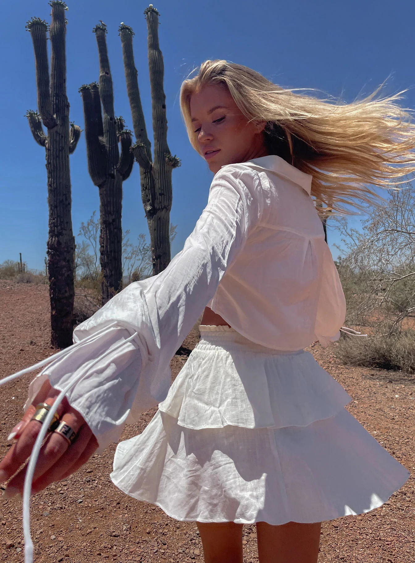 Greta Mini Skirt Off White