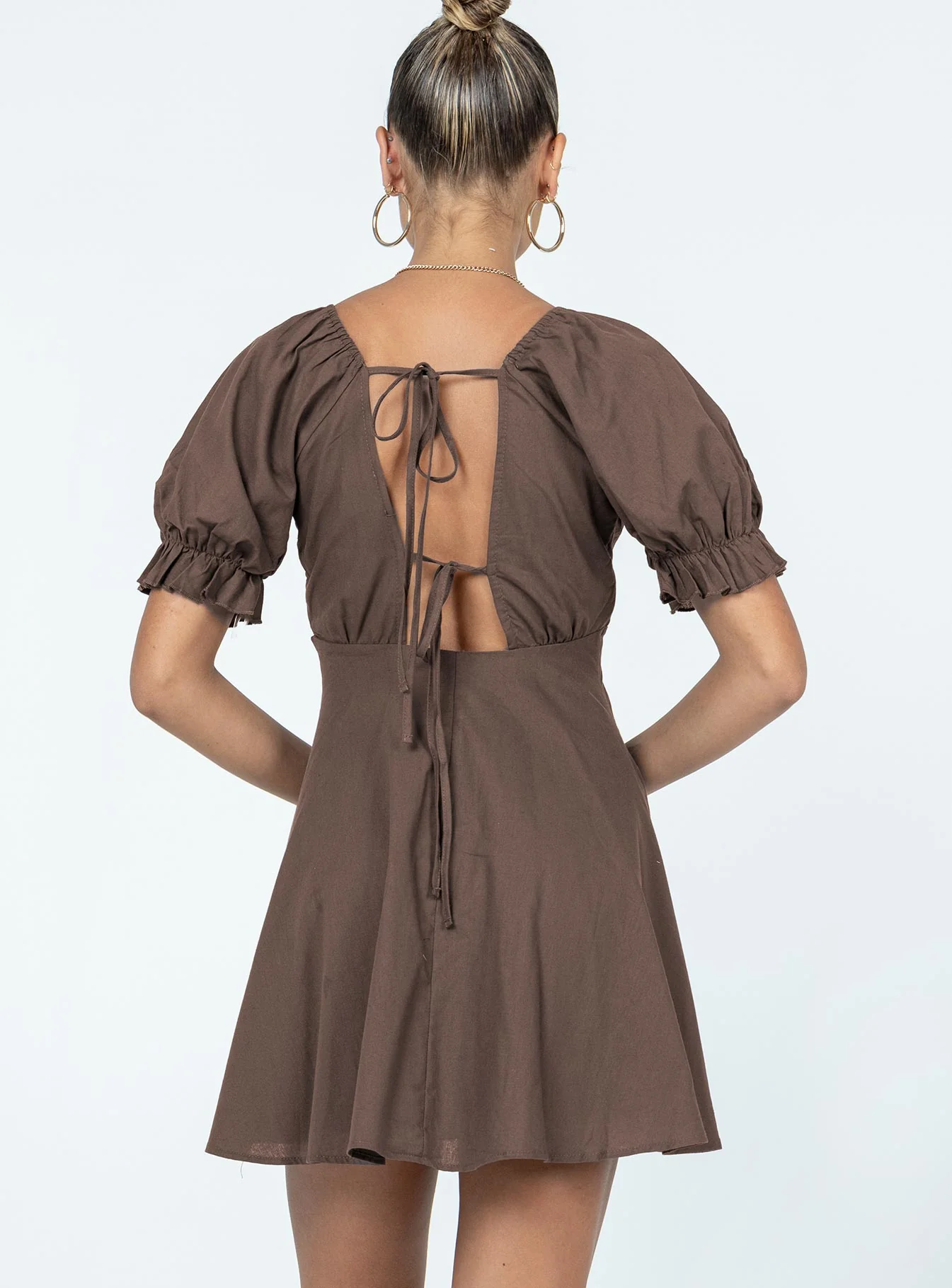 Blissful Mini Dress Brown