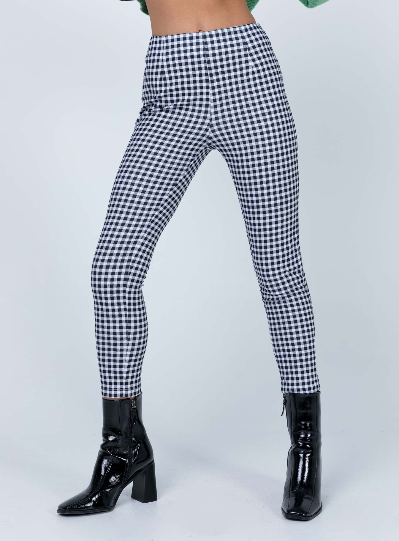 Iggy Gingham Pants Black/White
