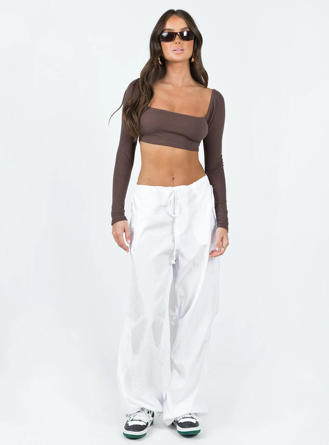 Organic Amira Long Sleeve Top Brown