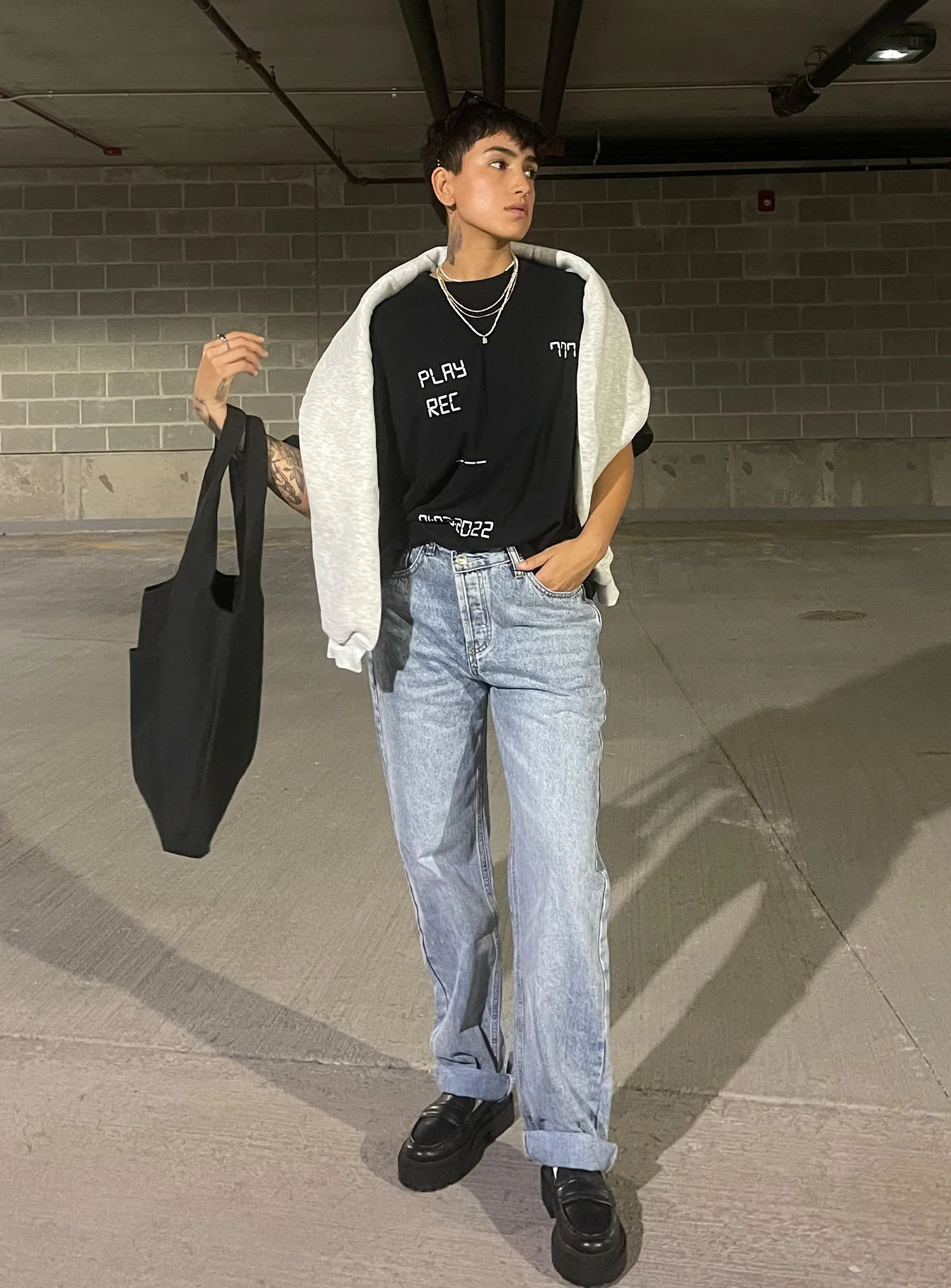 Holly Asymmetric Straight Leg Jean Light Wash Denim Petite