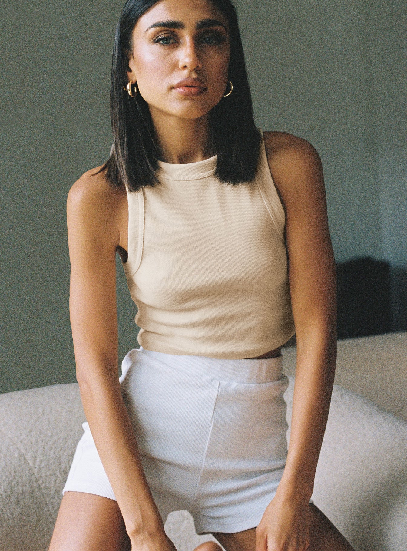 Organic Bailey Bike Short White Petite