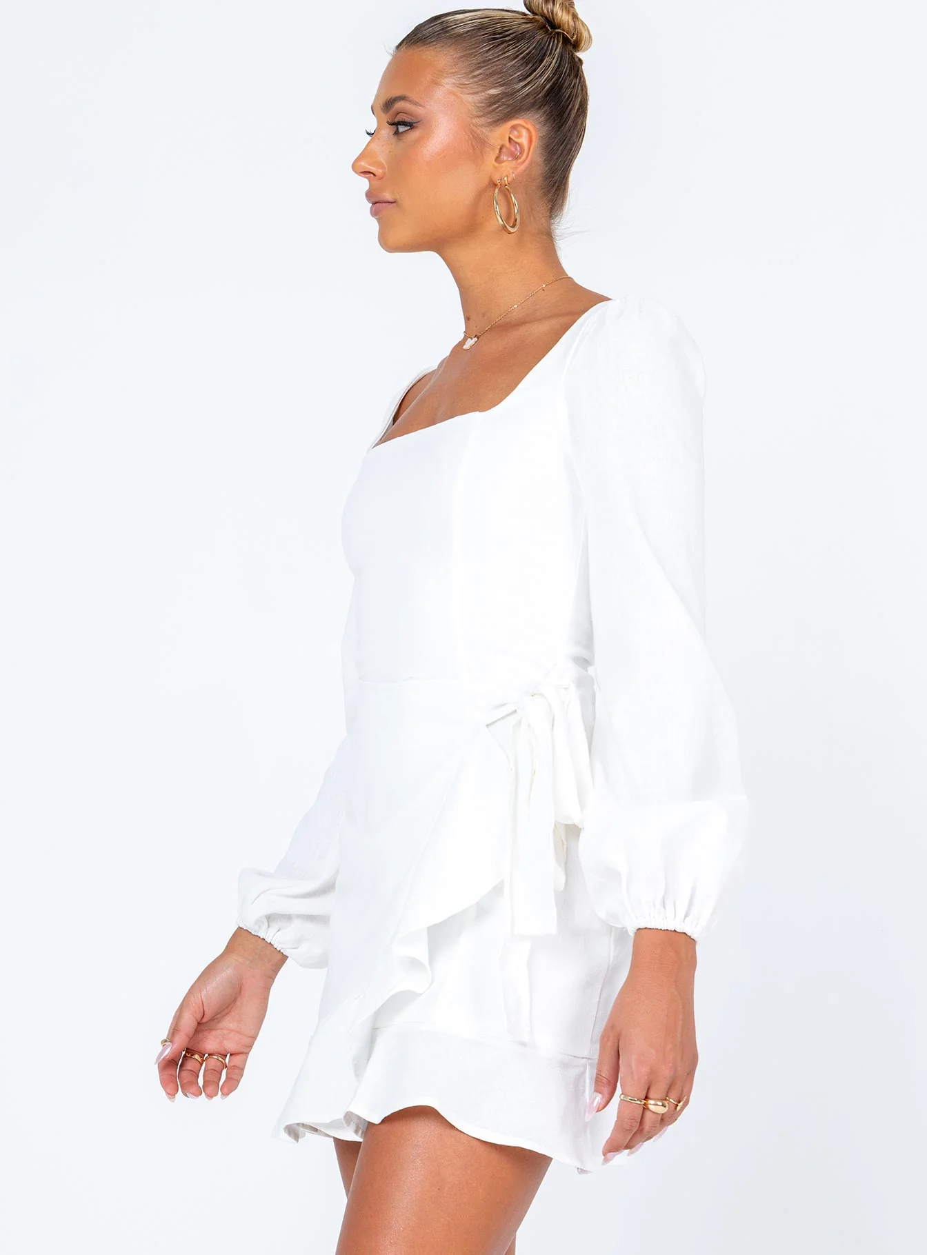 The Villa Mini Dress White